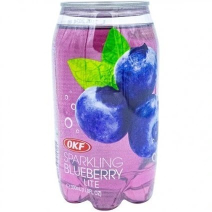 ب گازدار 350 ml بلوبری او کی اف sparkling blueberry lite OKF